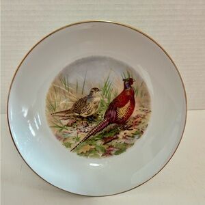 VTG NAAMAN Israel Porcelain Pedestal Footed Cake Plate